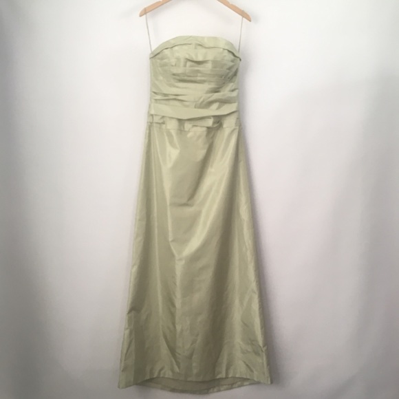 Donated Amsale strapless light green bridesmaids - Picture 2 of 7